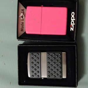 Two Zippo lighters 36 flints included
